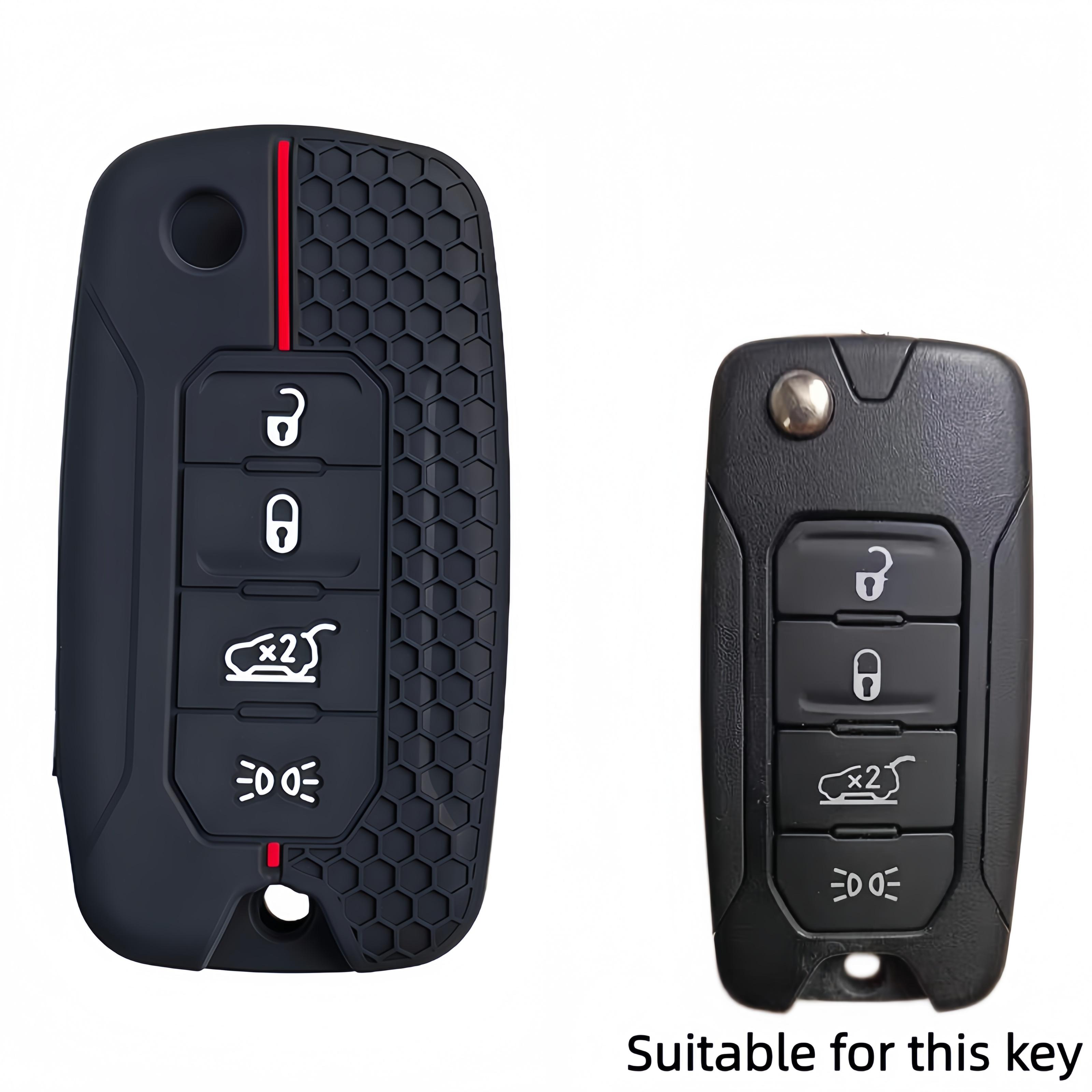 Silicone Car Remote Key Case Fob for Jeep Cherokee Compass S Renegade Grand Commander for Dodge Journey Challenger Jcuv Charger чорний
Silicone Car Remote Key Case Fob for Jeep Cherokee Compass S Renegade Grand Commander for Dodge Journey Challenger Jcuv Charger чорний