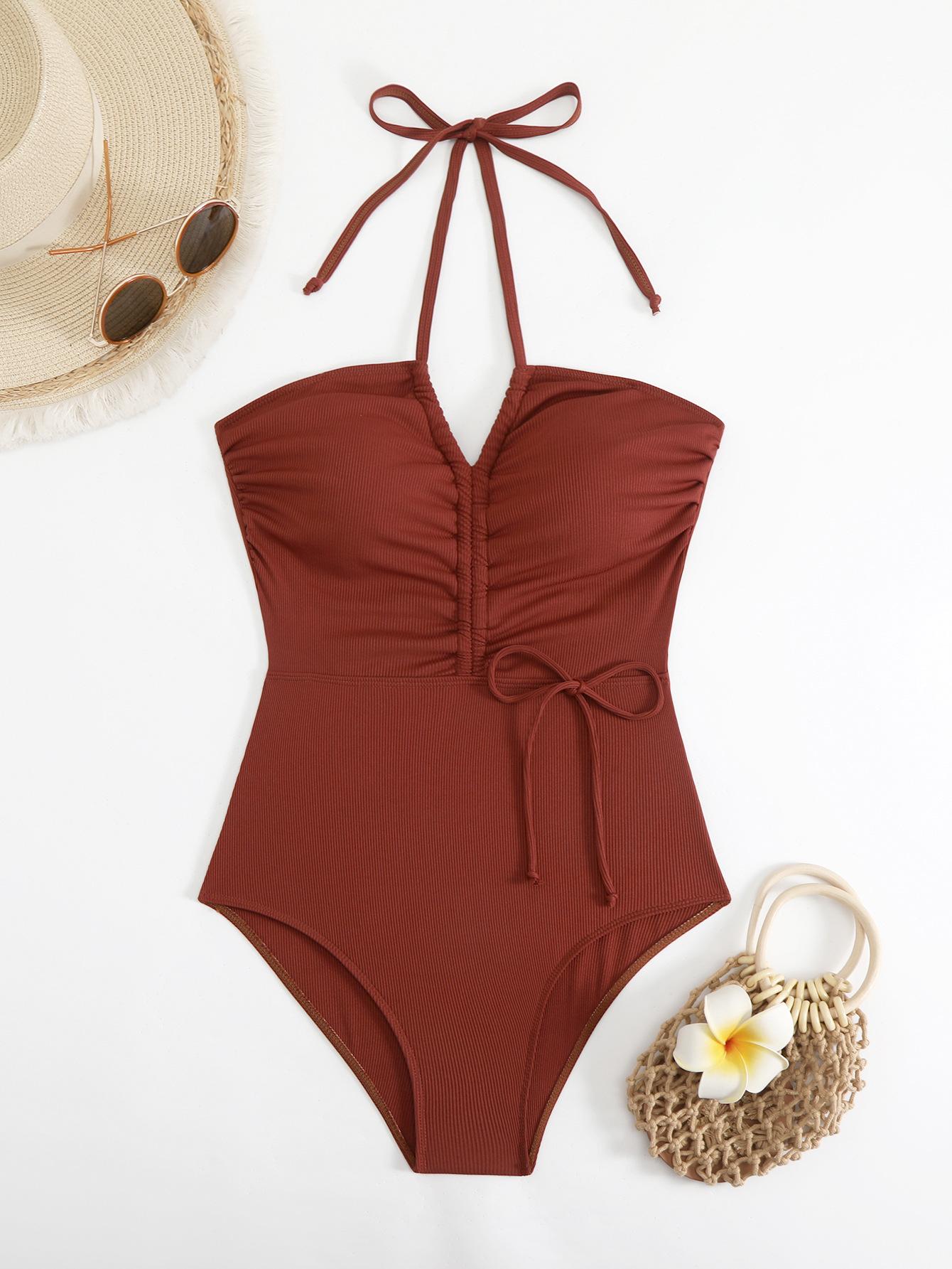 TS JYL-BK296 Solid Ruched Swimsuit, Small Bust Push Up Swimwear For Ladies OneSize фелдграу
TS JYL-BK296 Solid Ruched Swimsuit, Small Bust Push Up Swimwear For Ladies OneSize фелдграу