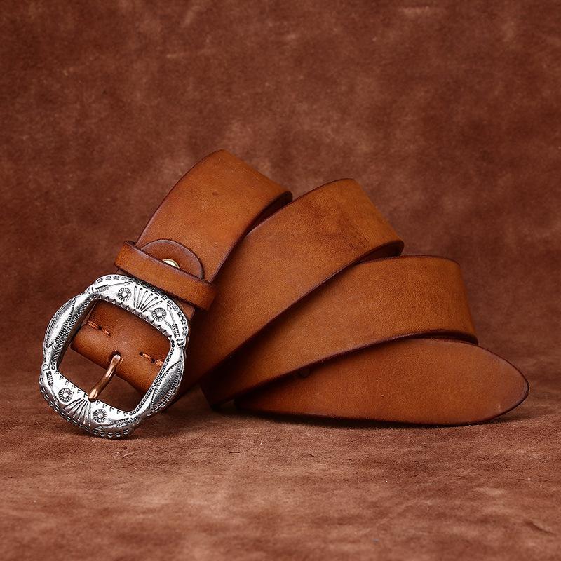 Ремень с пряжкой из нержавеющей стали в стиле ретро, мужской кожаный ремень с игольчатой пряжкой первого слоя из коровьей кожи, повседневный универсальный ремень для джинсов 125cm
Ремень с пряжкой из нержавеющей стали в стиле ретро, мужской кожаный ремень с игольчатой пряжкой первого слоя из коровьей кожи, повседневный универсальный ремень для джинсов 125cm