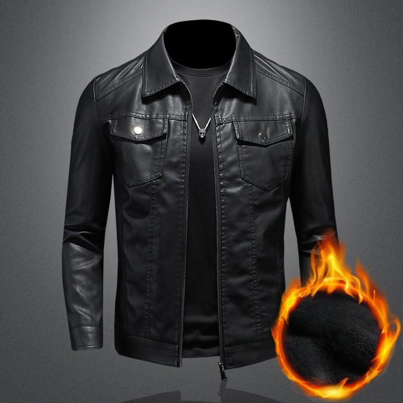 Men s Leather New Spring, Autumn and Winter Korean Style Slim-Fit Trendy Fleece-lined Thickened Motorcycle Jacket Men s Leather Jacket
Men s Leather New Spring, Autumn and Winter Korean Style Slim-Fit Trendy Fleece-lined Thickened Motorcycle Jacket Men s Leather Jacket