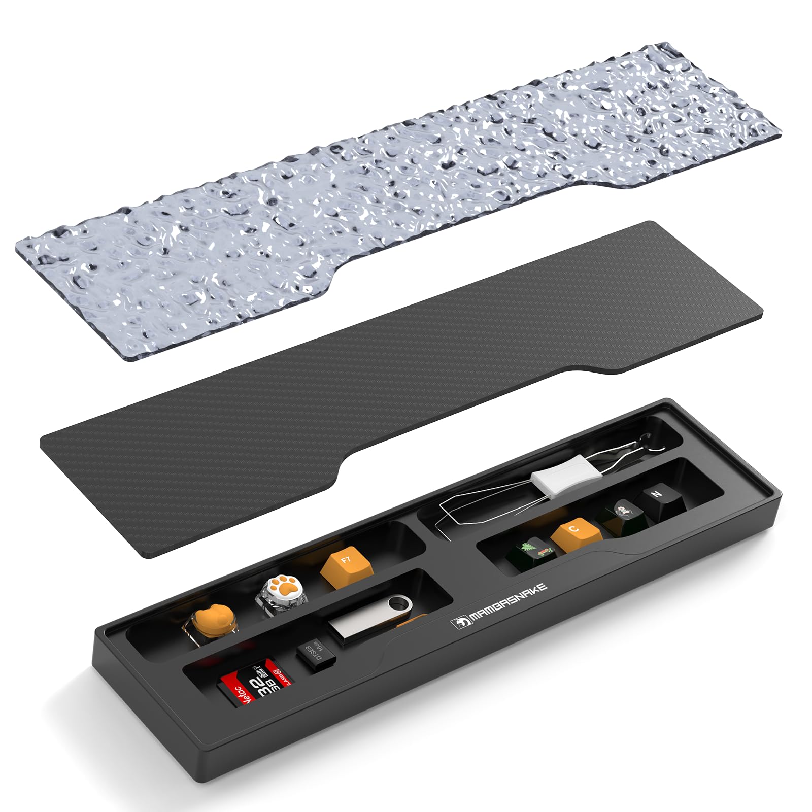 MAMBASNAKE x ATTACK SHARK Gaming Keyboard CNC Acrylic Wrist Rest Set Metallic Tray 68 Key Retractable Wrist Rest Reduces Fatigue Matte Design
MAMBASNAKE x ATTACK SHARK Gaming Keyboard CNC Acrylic Wrist Rest Set Metallic Tray 68 Key Retractable Wrist Rest Reduces Fatigue Matte Design