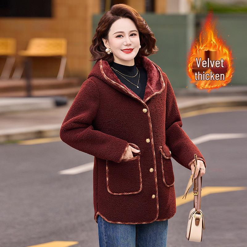 Mom s Cozy Cotton Hooded Jacket for Mature and Elderly Women - Plus Velvet Thickened Warm Granule Design 3XL (for 120-135 lbs)
Mom s Cozy Cotton Hooded Jacket for Mature and Elderly Women - Plus Velvet Thickened Warm Granule Design 3XL (for 120-135 lbs)