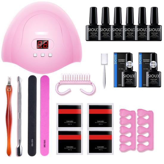 УФ-лампа для отверждения ногтей Гель-лак для ногтей Soak Off Base Top Coat Sand Bar Pusher Kit
УФ-лампа для отверждения ногтей Гель-лак для ногтей Soak Off Base Top Coat Sand Bar Pusher Kit