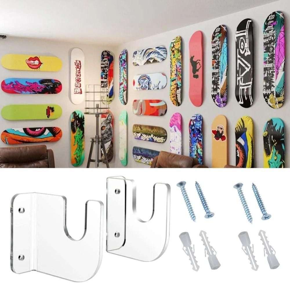 1 Pairs with Screws Skateboard Wall Hangers Acrylic Skateboard Hooks Skateboard Wall Rack Universal
1 Pairs with Screws Skateboard Wall Hangers Acrylic Skateboard Hooks Skateboard Wall Rack Universal