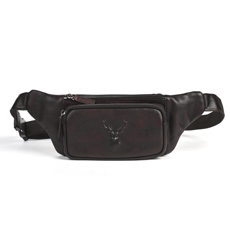 Men s Waist Bag Made of Genuine Leather, Retro Top Layer Cowhide, Large Capacity Casual Men s Bag, Sports Waist Bag темно-коричневого кольору
Men s Waist Bag Made of Genuine Leather, Retro Top Layer Cowhide, Large Capacity Casual Men s Bag, Sports Waist Bag темно-коричневого кольору