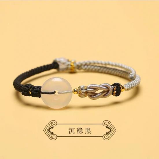 Natural agate peace buckle bracelet, never apart charm, hand-woven cord, couple s bracelet, niche gift for best friends Sleek black model
Natural agate peace buckle bracelet, never apart charm, hand-woven cord, couple s bracelet, niche gift for best friends Sleek black model
