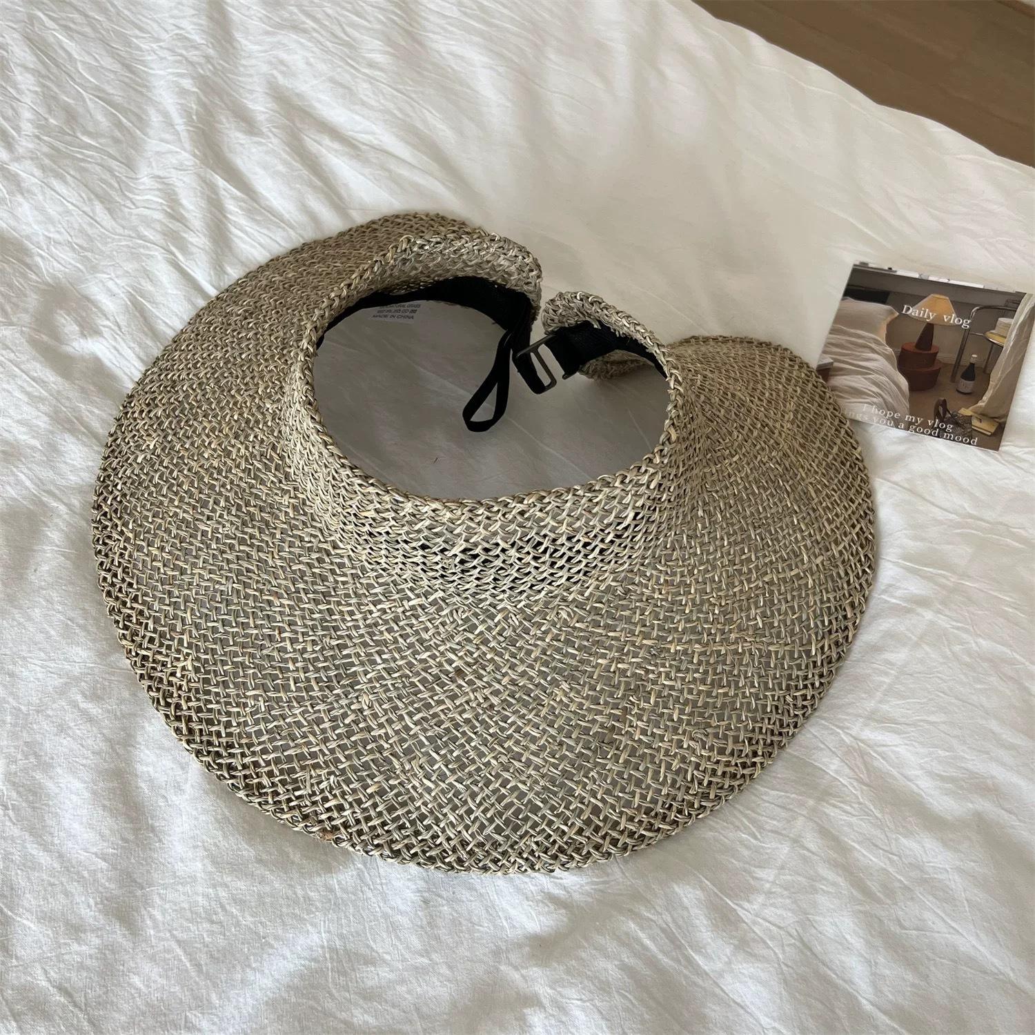 Natural Saltgrass Sun Hats Women Foldable Empty Top Straw Hat Summer Breathable Portable Roll Up Beach Seaside Vacation Panama 56-58cm
Natural Saltgrass Sun Hats Women Foldable Empty Top Straw Hat Summer Breathable Portable Roll Up Beach Seaside Vacation Panama 56-58cm