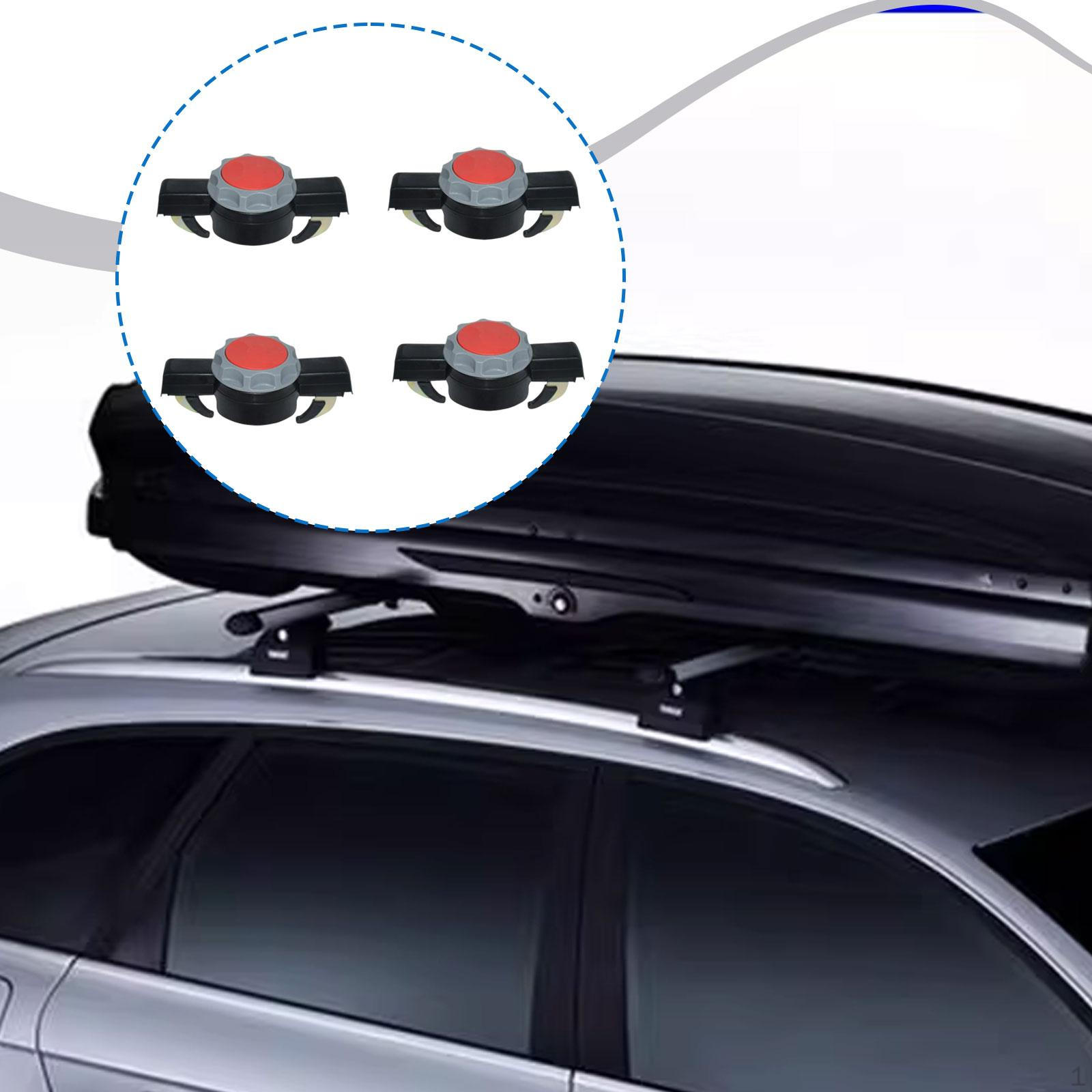 4 Pieces Car Roof Box Clips Clamps Accessories Simple Assembly Sturdy Black Luggage Bag
4 Pieces Car Roof Box Clips Clamps Accessories Simple Assembly Sturdy Black Luggage Bag