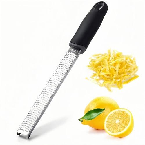 Au Bleu Premium Stainless Steel Zester Grater with OPP Bag Package, Multifunctional Kitchen Tool for Lemon, Parmesan, Ginger, Garlic, Chocolate, Veget
Au Bleu Premium Stainless Steel Zester Grater with OPP Bag Package, Multifunctional Kitchen Tool for Lemon, Parmesan, Ginger, Garlic, Chocolate, Veget