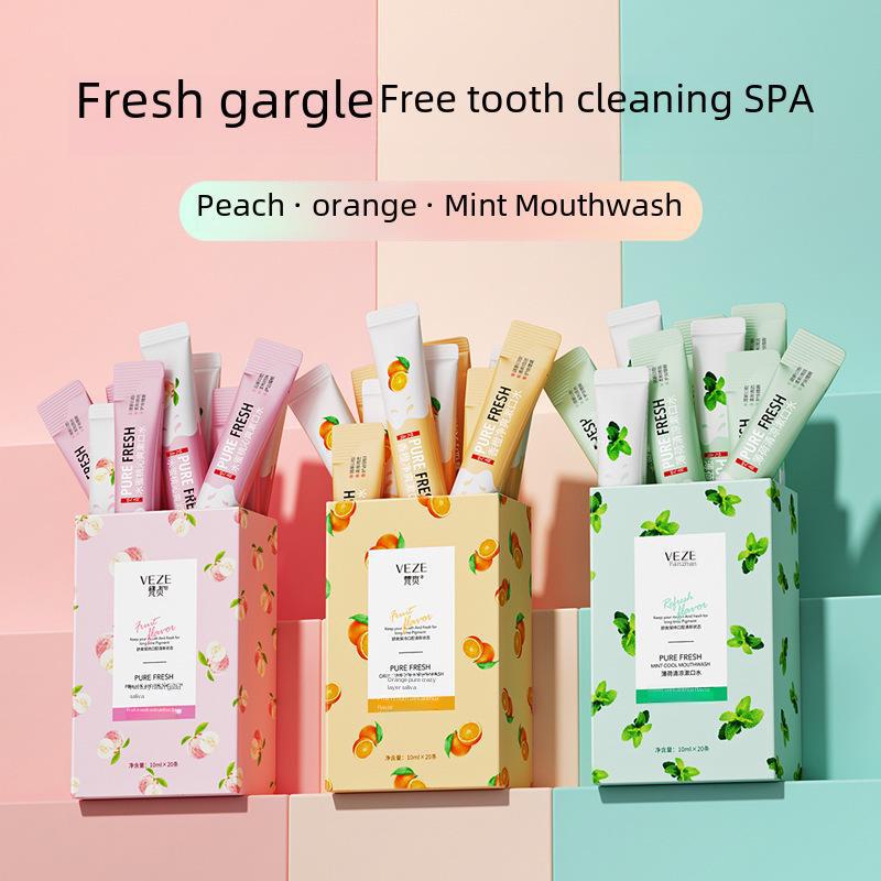 Освежающий ополаскиватель для полости рта Fanzhen Mint & Peach - Свежее дыхание и уход за полостью рта mint scented, 10ml × 20 pieces
Освежающий ополаскиватель для полости рта Fanzhen Mint & Peach - Свежее дыхание и уход за полостью рта mint scented, 10ml × 20 pieces