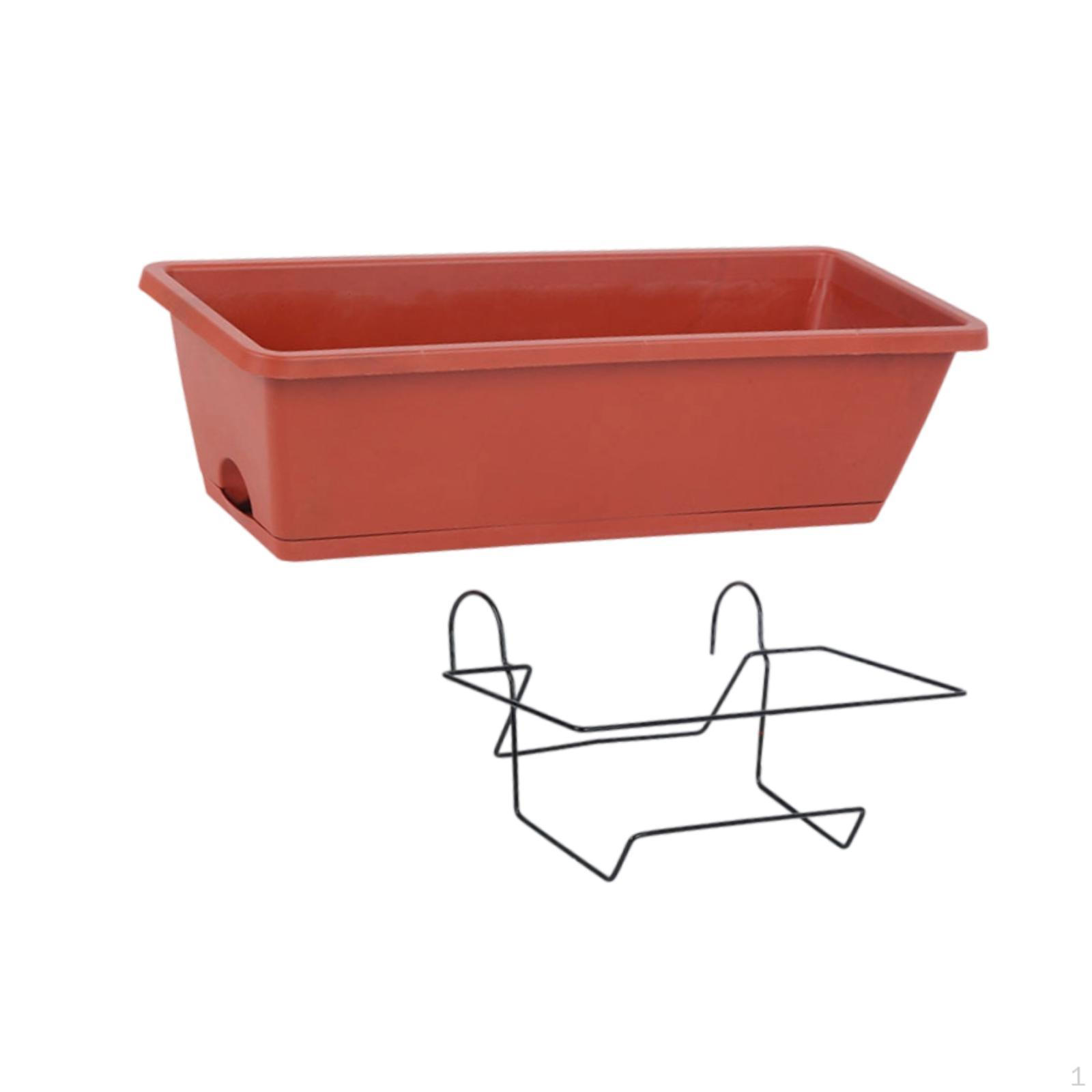 Балконний підвісний ящик для квітів для перил або огорожі, підвісний горщик для квітів для підвіконня знімною підставкою-піддоном для вулиці червоний
Балконний підвісний ящик для квітів для перил або огорожі, підвісний горщик для квітів для підвіконня знімною підставкою-піддоном для вулиці червоний