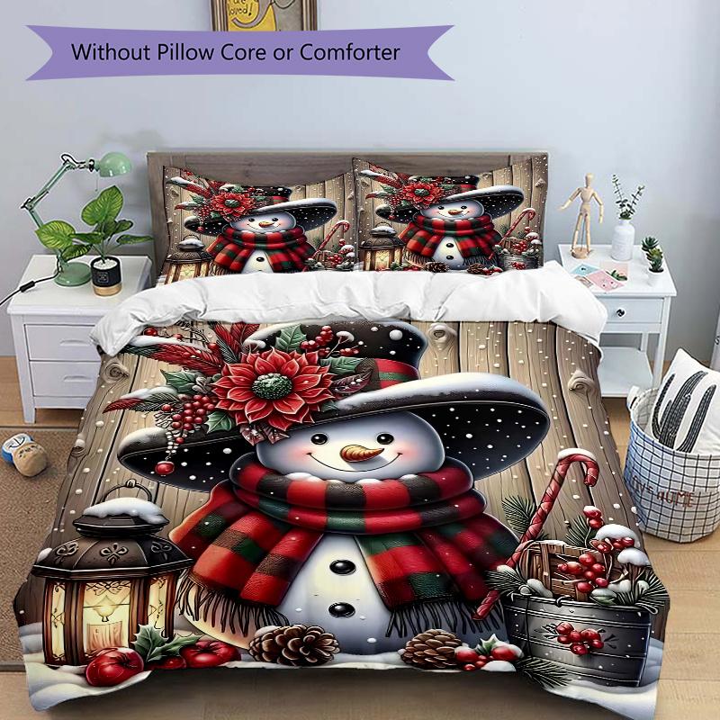 3pcs Cheerful Snowman Quilt Cover Set (1 Quilt Cover + 2 Pillowcases Without Pillow Core) 135x200cm
3pcs Cheerful Snowman Quilt Cover Set (1 Quilt Cover + 2 Pillowcases Without Pillow Core) 135x200cm
