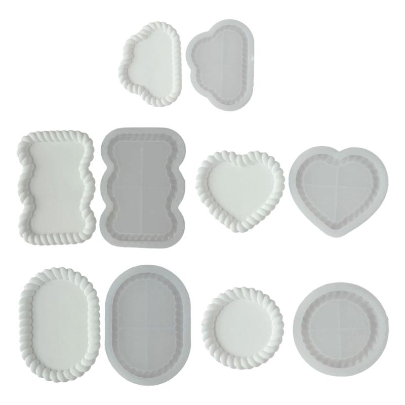 Pack of 5 Silicone Mould for Cement Coaster Twist Rope Edges Designs Reusable Crafting Tool Plasters Casting Supplies 1
Pack of 5 Silicone Mould for Cement Coaster Twist Rope Edges Designs Reusable Crafting Tool Plasters Casting Supplies 1