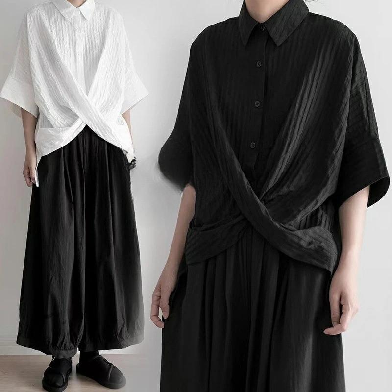 Summer Japanese and Korean Pleated Cotton and Linen Short-sleeved Shirt Loose Casual Retro Plus Size Women s Blouse All-match Shirt M чорний
Summer Japanese and Korean Pleated Cotton and Linen Short-sleeved Shirt Loose Casual Retro Plus Size Women s Blouse All-match Shirt M чорний