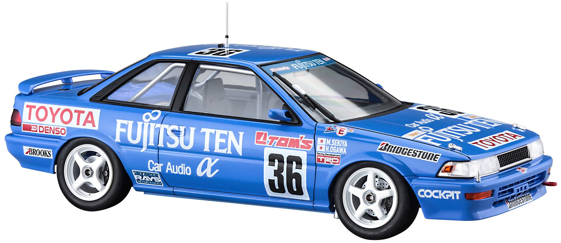 Hasegawa Fujitsu Ten Corolla Levin AE92 1991 JTC Plastic Model Kit 20492 1/24 TOM S синий
Hasegawa Fujitsu Ten Corolla Levin AE92 1991 JTC Plastic Model Kit 20492 1/24 TOM S синий