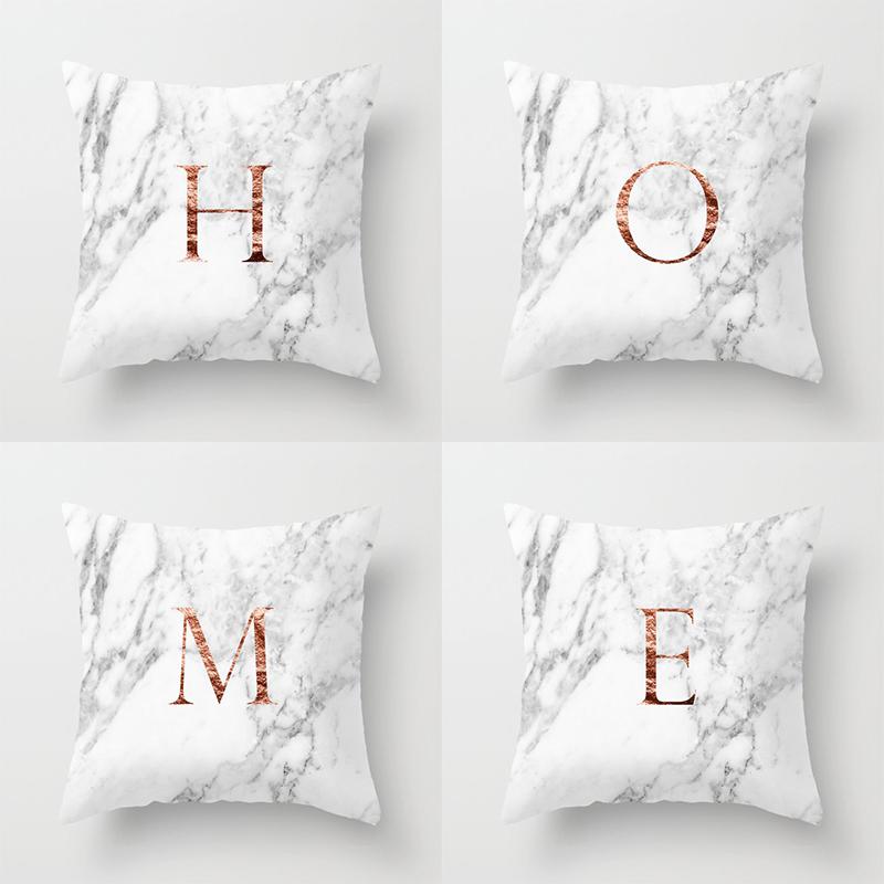 45X45CM New Fashion Marble 26 Letters Throw Pillow Cover Wedding Party Birthday Decoration Home Decoration Sofa Cushion Cover
45X45CM New Fashion Marble 26 Letters Throw Pillow Cover Wedding Party Birthday Decoration Home Decoration Sofa Cushion Cover