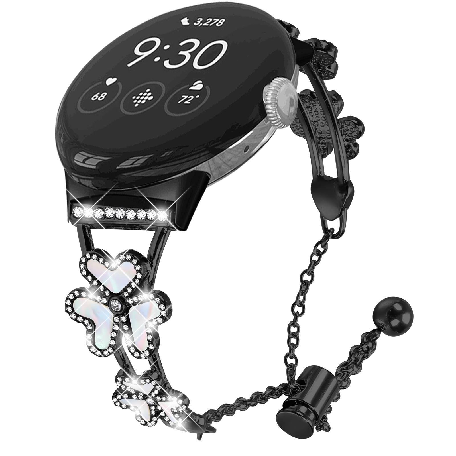 Metal Band Heart Clover Decor For Google Pixel Watch 3 41mm/Pixel Watch 2/Pixel Watch Watchband Bracelet Replacement Black
Metal Band Heart Clover Decor For Google Pixel Watch 3 41mm/Pixel Watch 2/Pixel Watch Watchband Bracelet Replacement Black