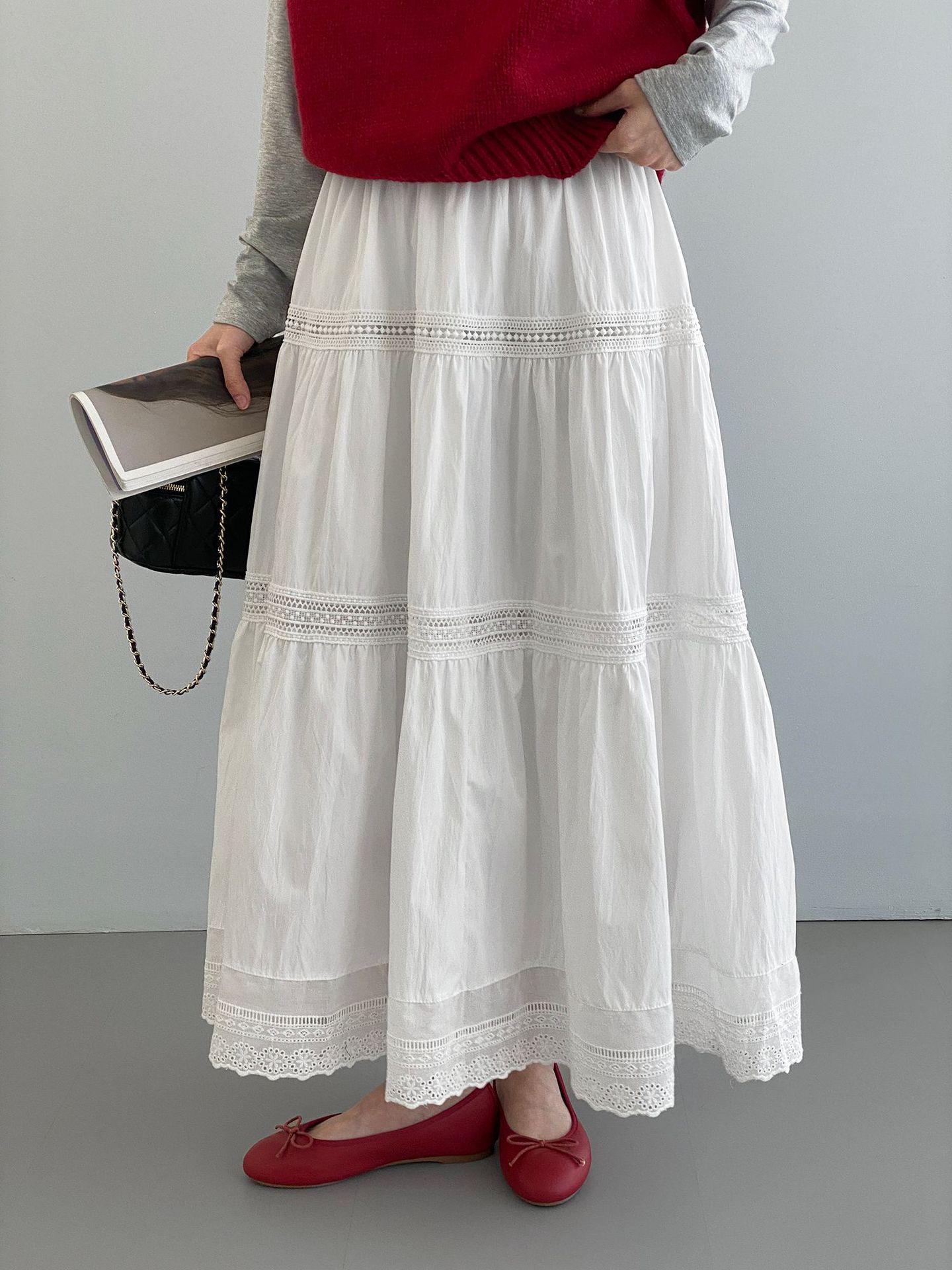 Early Spring Little White Lace Skirt - Korean Style, Gentle, Hollow Design, Women s White Long Skirt J659 One Size белый
Early Spring Little White Lace Skirt - Korean Style, Gentle, Hollow Design, Women s White Long Skirt J659 One Size белый