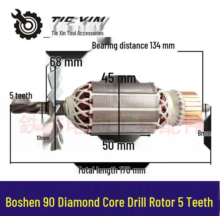 Boshen 90 Diamond Core Drill Motor with 5-Tooth Rotor, Item 04367 & Zhongdao 115 Diamond Core Drill Motor.
Boshen 90 Diamond Core Drill Motor with 5-Tooth Rotor, Item 04367 & Zhongdao 115 Diamond Core Drill Motor.