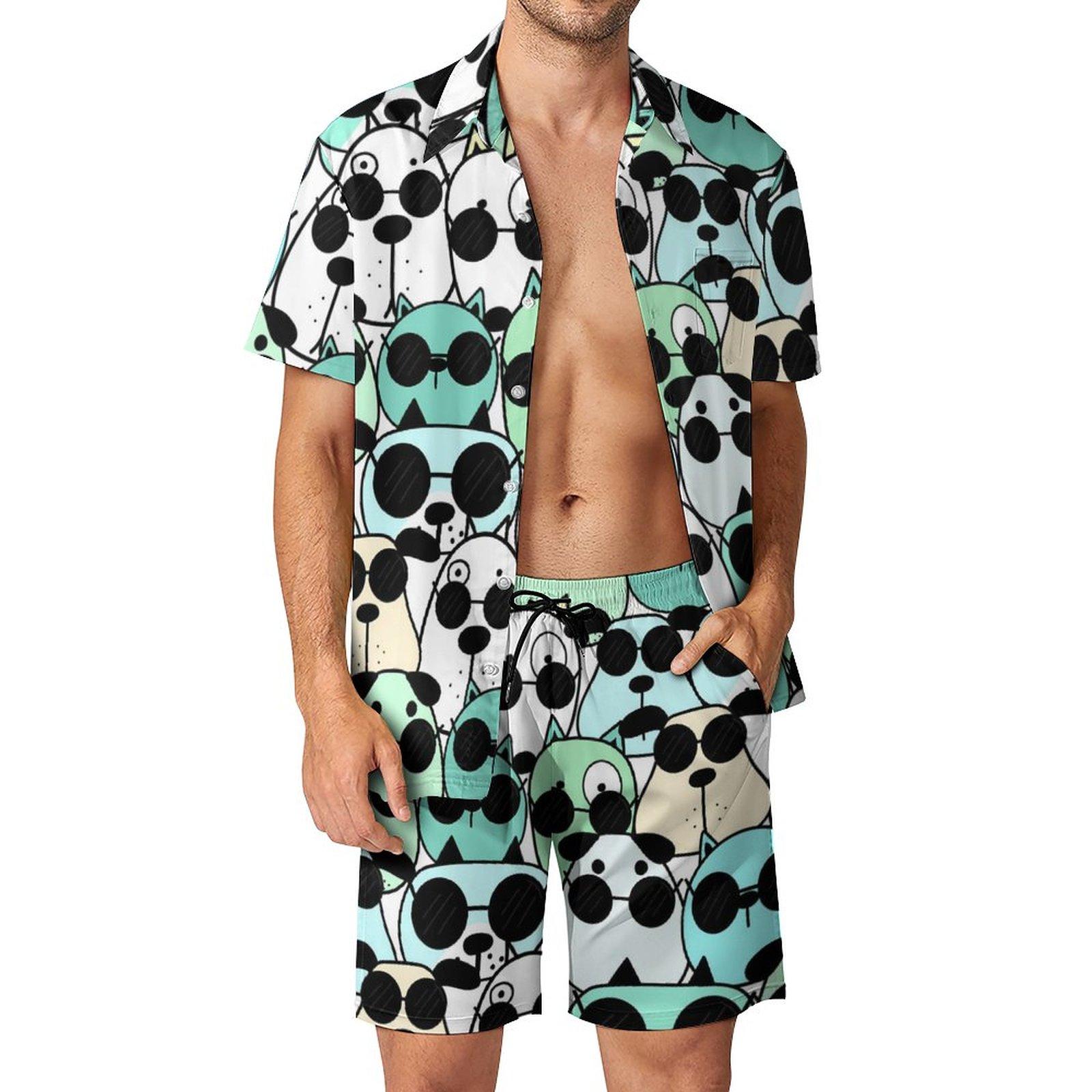 Cute Dog Print Men Hawaiian Shirt Sets Cartoon Animal Casual Shirt Set Trendy Beach Shorts Summer Suit 2 Piece Clothing S
Cute Dog Print Men Hawaiian Shirt Sets Cartoon Animal Casual Shirt Set Trendy Beach Shorts Summer Suit 2 Piece Clothing S