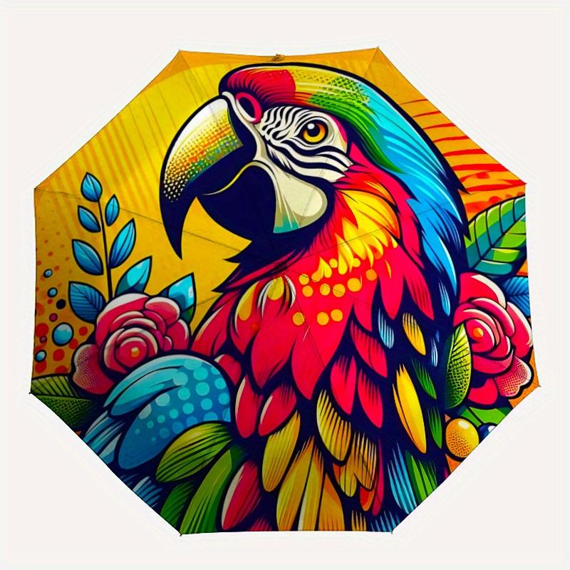 1pc Parrot Flowers Automatic Folding Umbrella Portable Collapsible Design, 8-Rib Iron Frame, Durable Fabric, All-Season Casual Outdoor 156
1pc Parrot Flowers Automatic Folding Umbrella Portable Collapsible Design, 8-Rib Iron Frame, Durable Fabric, All-Season Casual Outdoor 156