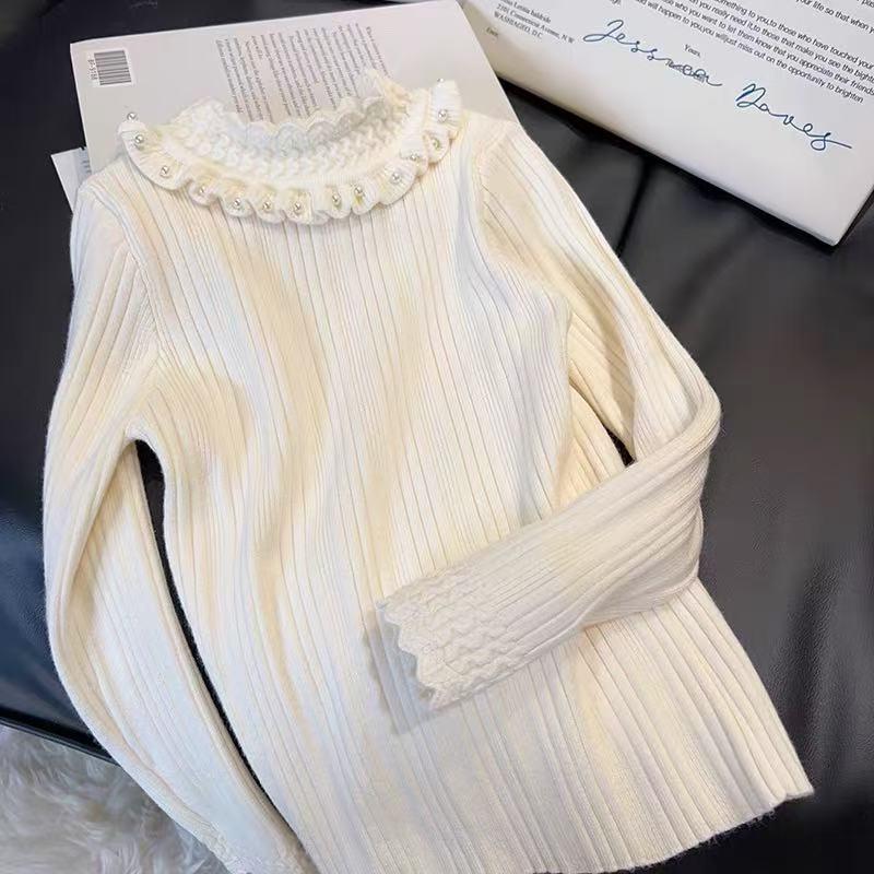 Girls Lace Collar Knitted Sweater - Cute & Versatile Autumn/Winter Top for Small to Medium Children 90 cm
Girls Lace Collar Knitted Sweater - Cute & Versatile Autumn/Winter Top for Small to Medium Children 90 cm