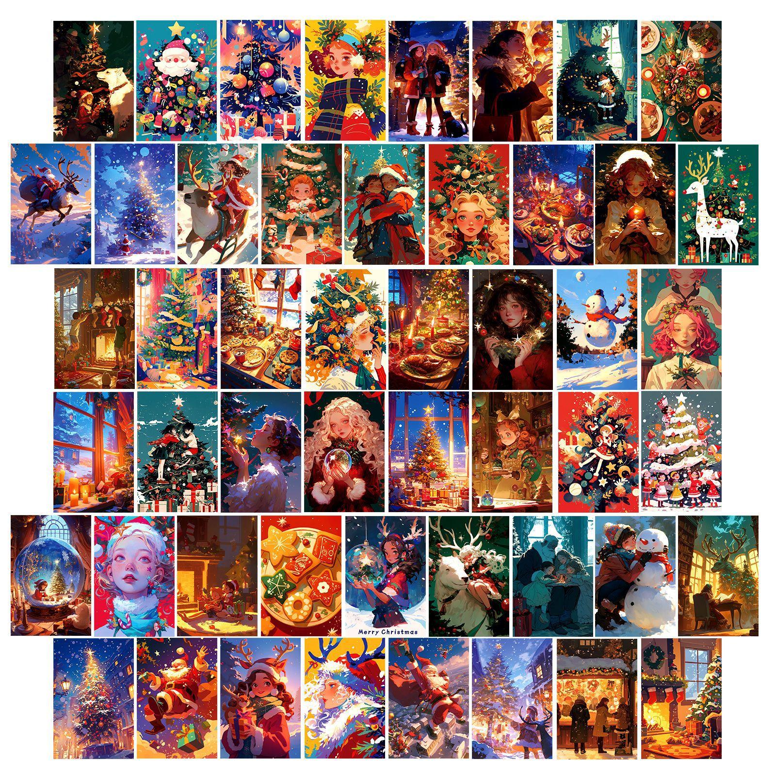 50 Рождественских настенных открыток Атмосферные мультяшные открытки с праздничным декором в виде лося T01042192
50 Рождественских настенных открыток Атмосферные мультяшные открытки с праздничным декором в виде лося T01042192