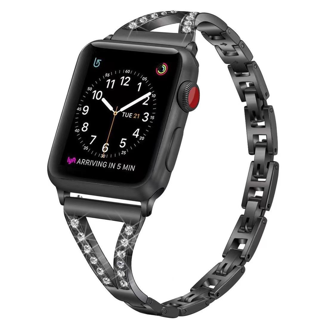 Aluminum Alloy Rhinestone Decor Watch Band Strap for Apple Watch Series 10 42mm/9 8 7 41mm/6 5 4 SE SE (2022) SE (2023) 40mm/3 2 1 38mm Black Blue
Aluminum Alloy Rhinestone Decor Watch Band Strap for Apple Watch Series 10 42mm/9 8 7 41mm/6 5 4 SE SE (2022) SE (2023) 40mm/3 2 1 38mm Black Blue