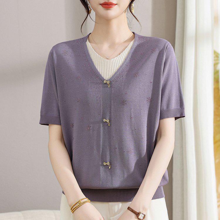 Casual Women s V-Neck Short Sleeve Pullover Top 3XL (140-160 lbs recommended) фіолетовий
Casual Women s V-Neck Short Sleeve Pullover Top 3XL (140-160 lbs recommended) фіолетовий