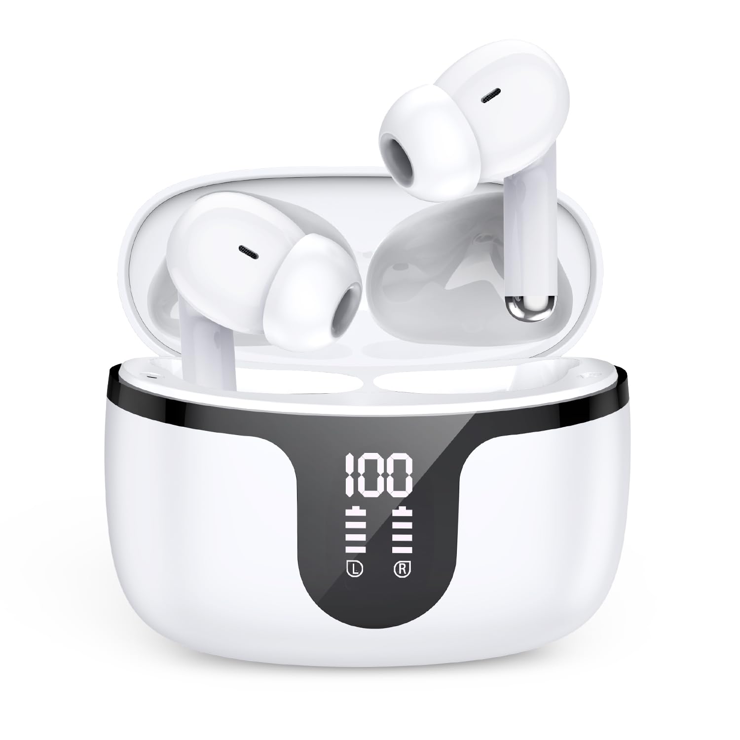 Bluetooth with enhanced sound Wireless earphones Bluetooth earphones Bluetooth earphones Canal type ENC call noise canceling LED display With білий
Bluetooth with enhanced sound Wireless earphones Bluetooth earphones Bluetooth earphones Canal type ENC call noise canceling LED display With білий