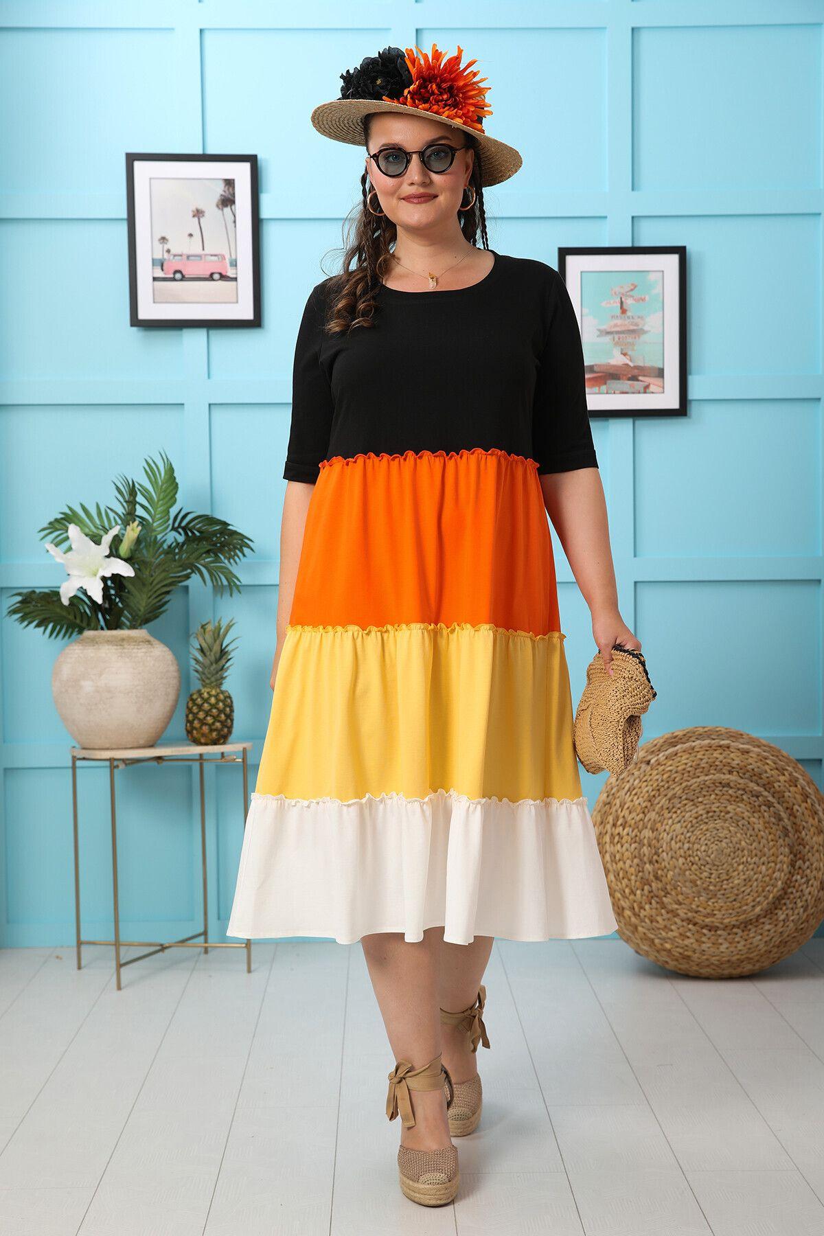 Женское платье большого размера, разноцветное многослойное хлопковое платье 2XL/3XL
Женское платье большого размера, разноцветное многослойное хлопковое платье 2XL/3XL