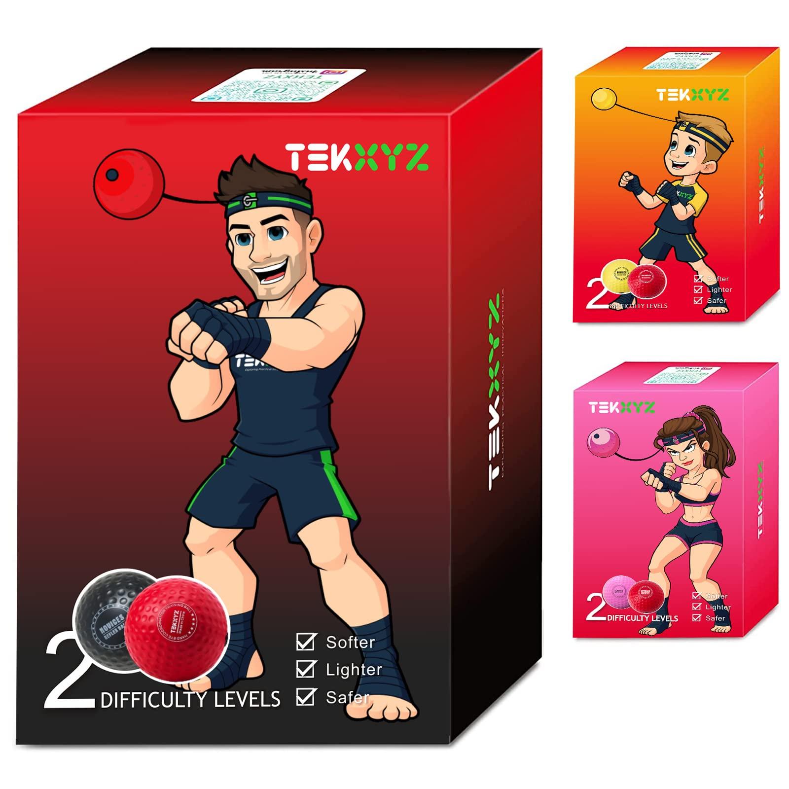 TEKXYZ Boxing Reflex 2 уровень сложности боксерский мяч, мягче, чем теннисный, идеально подходит для тренировки координации ударов, повязки на голову, мяча,
TEKXYZ Boxing Reflex 2 уровень сложности боксерский мяч, мягче, чем теннисный, идеально подходит для тренировки координации ударов, повязки на голову, мяча,