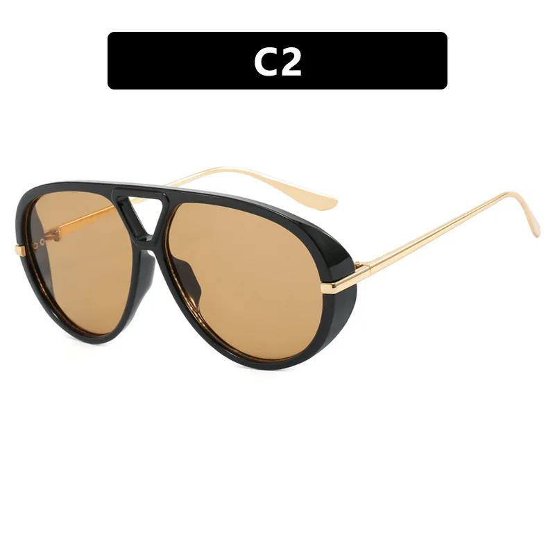 Vintage y2k Big Frame Pilot Sunglasses Women For Men Popular Luxury Brand Designer Sun Glasses Punk Rivet Oversized Shades UV400 As the picture
Vintage y2k Big Frame Pilot Sunglasses Women For Men Popular Luxury Brand Designer Sun Glasses Punk Rivet Oversized Shades UV400 As the picture