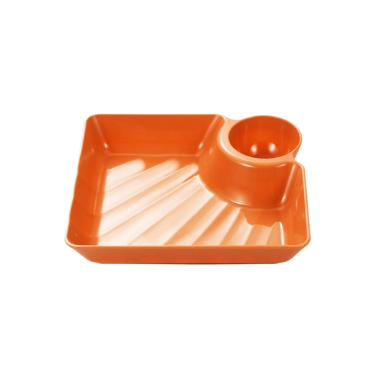 Creative PP Plastic Dumpling Plate With Dipping Dish, Dish Integrated Chicken And French Fries Fast Food Compartment Plate One Size помаранчевий
Creative PP Plastic Dumpling Plate With Dipping Dish, Dish Integrated Chicken And French Fries Fast Food Compartment Plate One Size помаранчевий