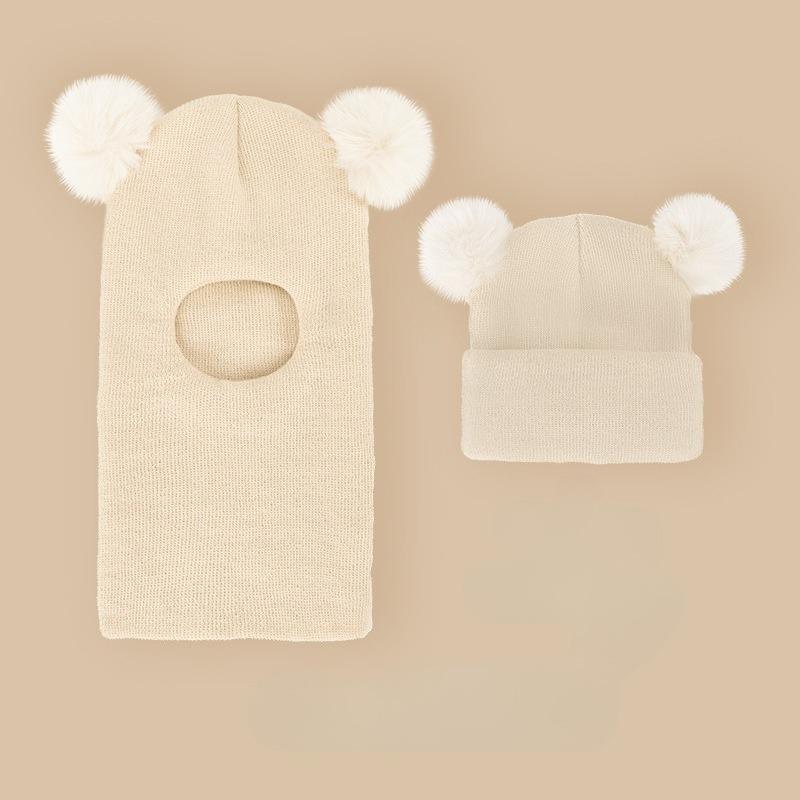 Супер Теплая Детская Шапка-Шарф Все-в-Одном Флисовая Балаклава с Ушками Зимняя Вязаная Шапка-Пуловер для Мальчика Девочки 2-7 Лет