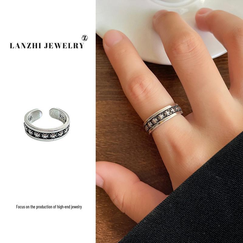 Lan Zhi Кольцо из стерлингового серебра 925 пробы в винтажном панк-стиле с крестом для женщин Adjustable
Lan Zhi Кольцо из стерлингового серебра 925 пробы в винтажном панк-стиле с крестом для женщин Adjustable