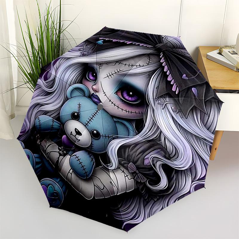 Gothic Doll, Teddy Bear Themed Automatic Opening and Closing Umbrella, Compact Travel Umbrella, Lightweight and Portable, Suitable for Beach
Gothic Doll, Teddy Bear Themed Automatic Opening and Closing Umbrella, Compact Travel Umbrella, Lightweight and Portable, Suitable for Beach