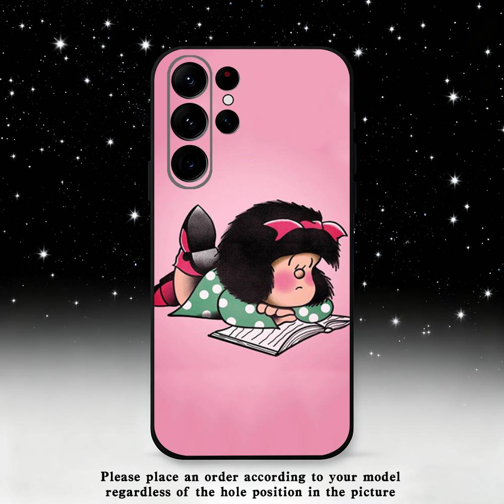 Cartoon M-Mafalda-ES Cute Phone Case For Samsung S25,S24 Ultra,S20,S30 plus,S22 plus,S23,S30 Ultra 5G Silicone Black Shell Samsung S25ULTRA
Cartoon M-Mafalda-ES Cute Phone Case For Samsung S25,S24 Ultra,S20,S30 plus,S22 plus,S23,S30 Ultra 5G Silicone Black Shell Samsung S25ULTRA