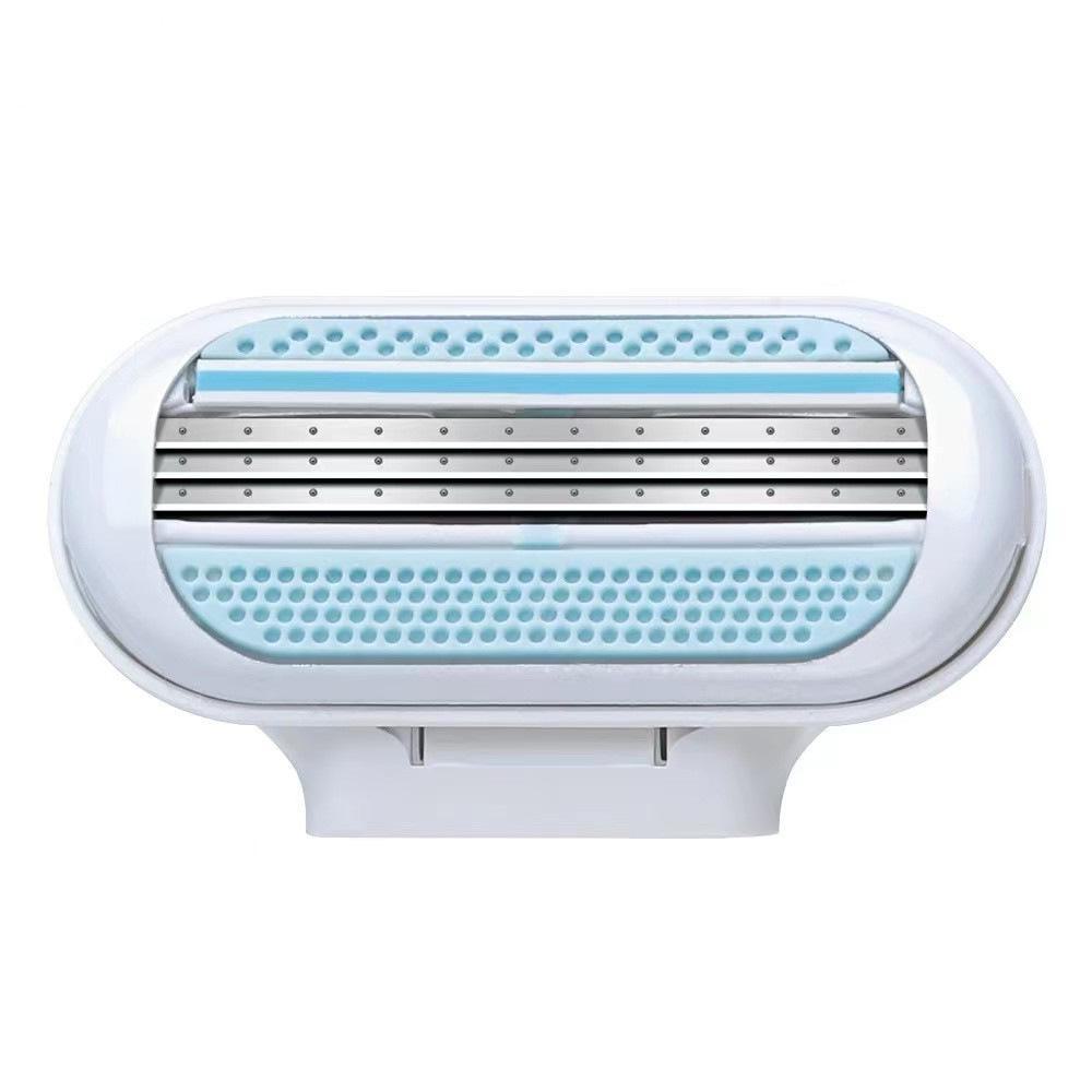 Трехслойная женская ручная бритва для легкого удаления волос подмышками и на ногах 1 blade синий