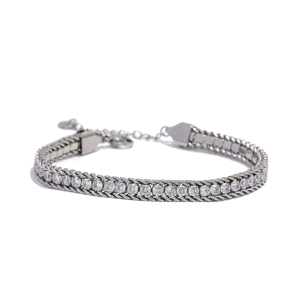 Yhpup Shiny Cubic Zirconia Stainless Steel Chain Gold Color PVD Plated Bracelet Bangle for Women High Quality Jewelry Waterproof
Yhpup Shiny Cubic Zirconia Stainless Steel Chain Gold Color PVD Plated Bracelet Bangle for Women High Quality Jewelry Waterproof