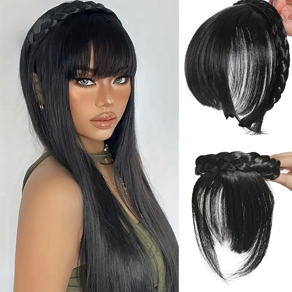 LISI HAIR Синтетичний прямий чубчик для волосся, плетена пов’язка, подовжена пов’язка для волосся природного вигляду з акуратною бахромою для жінок і дівчат 12cm
LISI HAIR Синтетичний прямий чубчик для волосся, плетена пов’язка, подовжена пов’язка для волосся природного вигляду з акуратною бахромою для жінок і дівчат 12cm