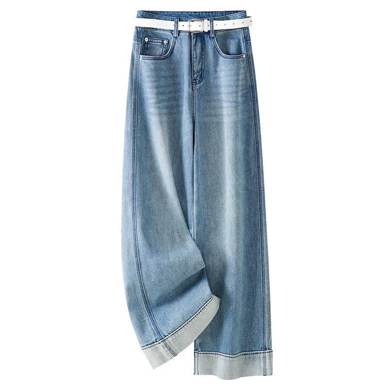 2025 Синие джинсы с высокой посадкой в пол с широкими штанинами Small синий
2025 Синие джинсы с высокой посадкой в пол с широкими штанинами Small синий