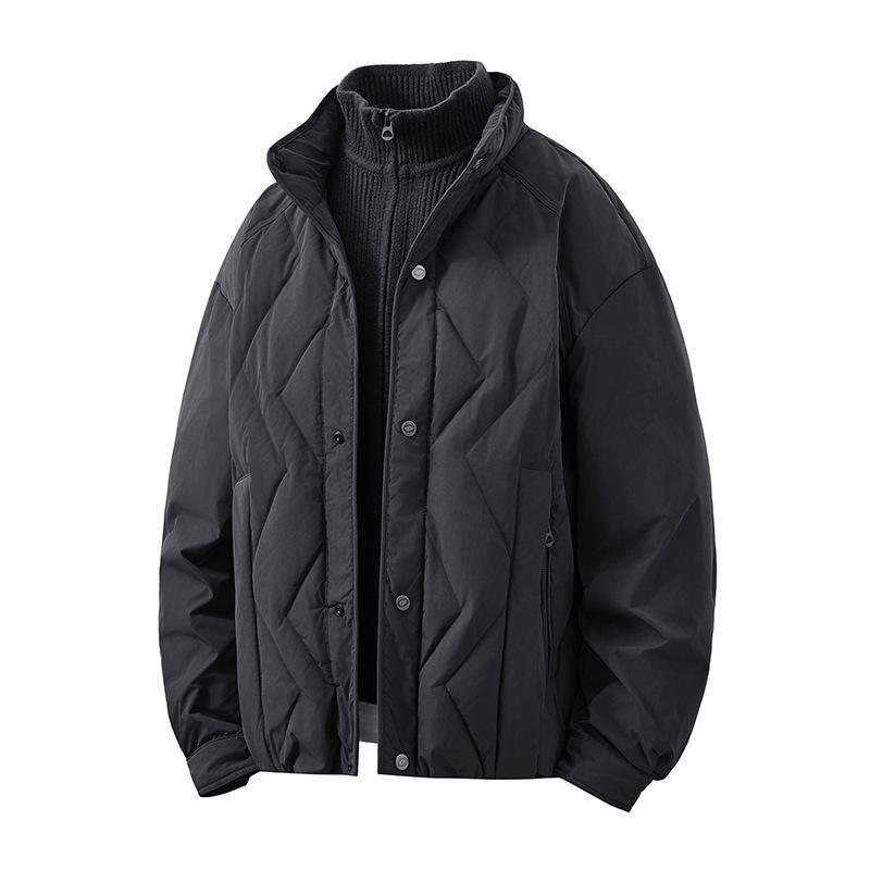 Mu Yuan Men s Double Collar Faux Two-Piece Rhombus Down Jacket - Winter Thickened White Duck Down Coat 3XL (180-200 jin) чорний
Mu Yuan Men s Double Collar Faux Two-Piece Rhombus Down Jacket - Winter Thickened White Duck Down Coat 3XL (180-200 jin) чорний