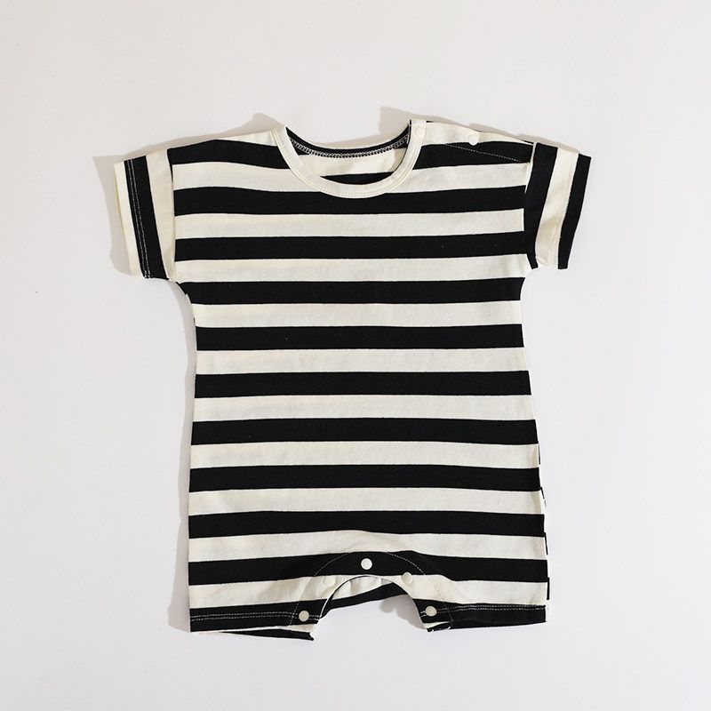 Yingzi Baby Short-Sleeved Jumpsuit Fashion Style Summer Thin Breathable Newborn Baby Clothes Boys and Girls Pure Cotton Black and White Striped Short-Sleeved Jumpsuit 59
Yingzi Baby Short-Sleeved Jumpsuit Fashion Style Summer Thin Breathable Newborn Baby Clothes Boys and Girls Pure Cotton Black and White Striped Short-Sleeved Jumpsuit 59