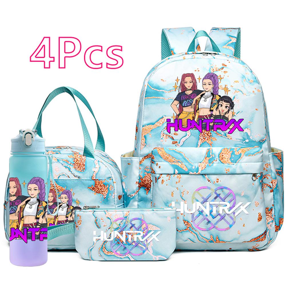 4Pcs/set Cartoon K-Pop Demon Hunters Printed Backpack Handbag Pencil Case with 750Ml Water Bottler for Teenager Boy Girl Large Capacity Schoolbag
4Pcs/set Cartoon K-Pop Demon Hunters Printed Backpack Handbag Pencil Case with 750Ml Water Bottler for Teenager Boy Girl Large Capacity Schoolbag