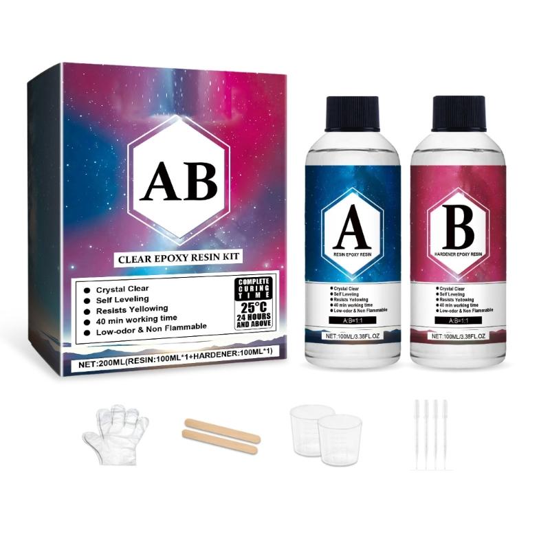 Epoxy Resin for Jewelry Making, 6.76OZ Epoxy Resin Clear, with 4 Pipettes, 2 Measuring Cups, 2 Stick, 2 Pair Gloves
Epoxy Resin for Jewelry Making, 6.76OZ Epoxy Resin Clear, with 4 Pipettes, 2 Measuring Cups, 2 Stick, 2 Pair Gloves