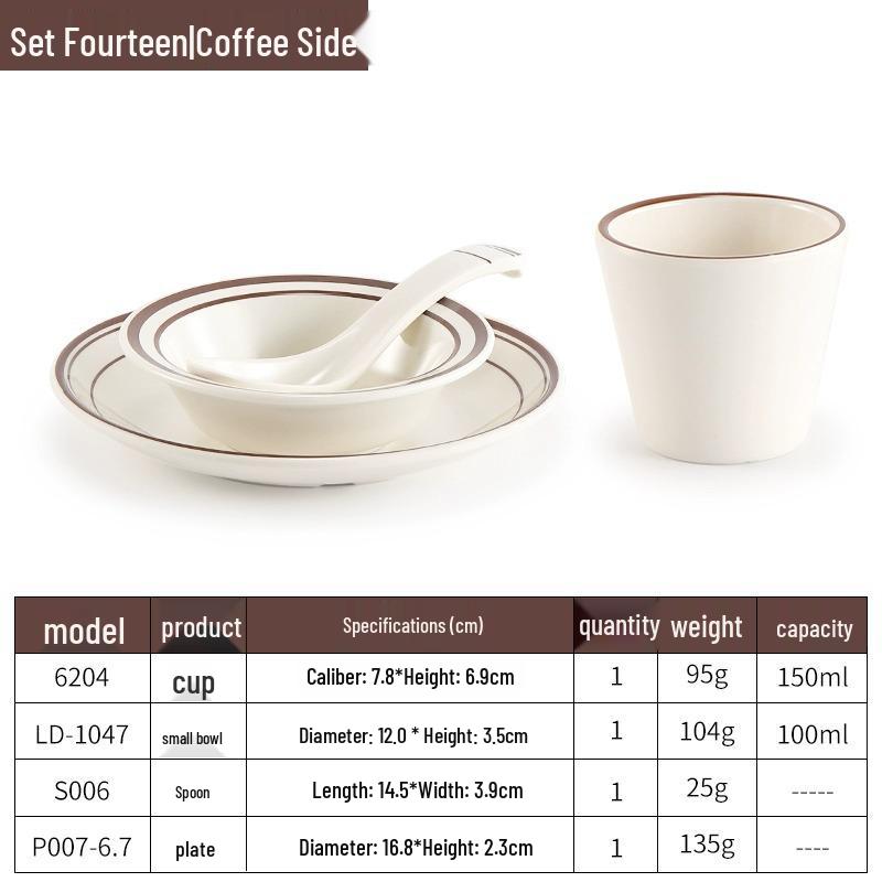 Melamine Four-Piece Table Set: Imitation Porcelain Plastic Bowls & Plates for Restaurants and Hotels
Melamine Four-Piece Table Set: Imitation Porcelain Plastic Bowls & Plates for Restaurants and Hotels