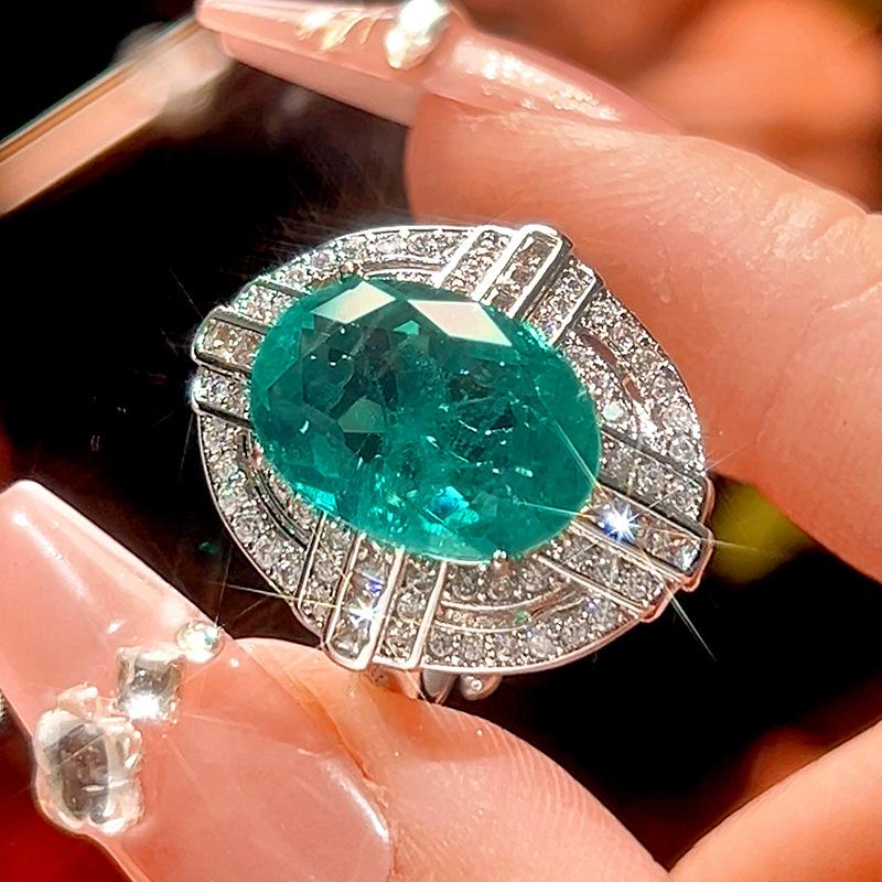 Luxury Oval Cut Paraiba Blue Vivid Green Gemstone Ring Necklace Adjustable Paved CZ Elegant Art Deco Jewelry for Women Gift One size
Luxury Oval Cut Paraiba Blue Vivid Green Gemstone Ring Necklace Adjustable Paved CZ Elegant Art Deco Jewelry for Women Gift One size