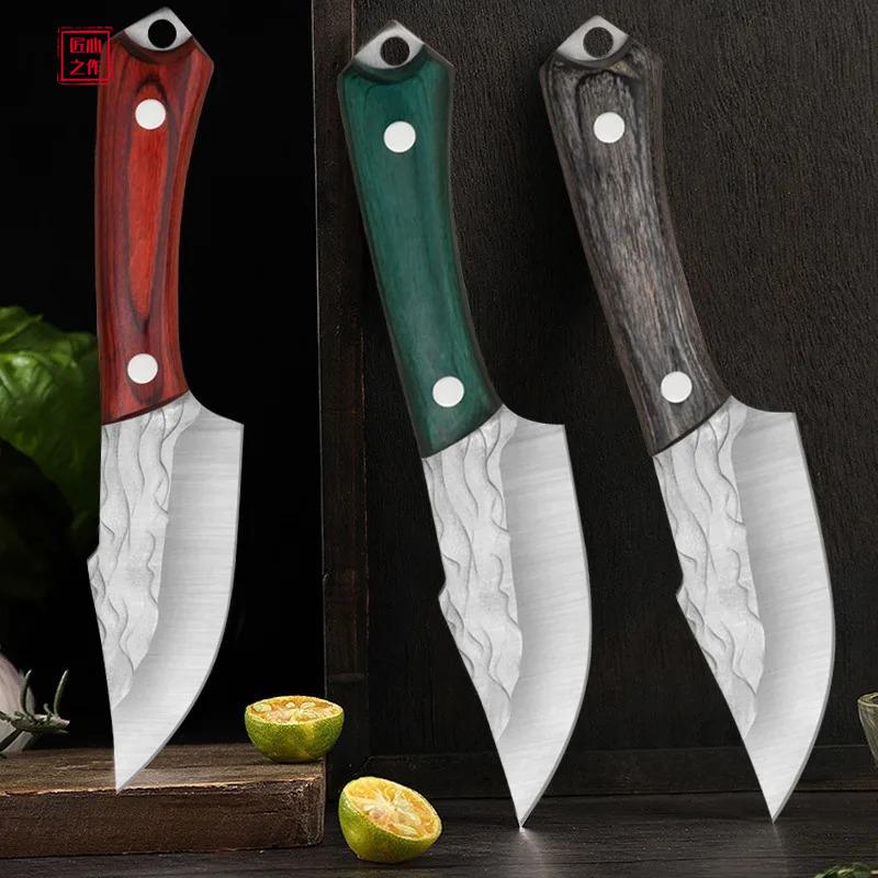 Монгольский нож для мяса из нержавеющей стали, кованый нож для обвалки, кухонный нож для нарезки, портативный уличный портативный нож с крышкой
Монгольский нож для мяса из нержавеющей стали, кованый нож для обвалки, кухонный нож для нарезки, портативный уличный портативный нож с крышкой