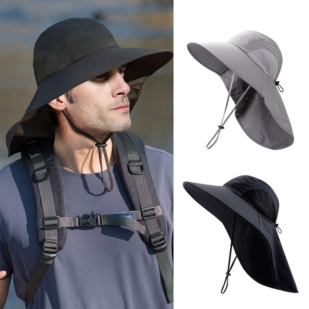 50+ UPF Wide Brim Sun Hat Hiking Men Bucket Hats Fashion Sun Protection Hat with Neck Cover хаки
50+ UPF Wide Brim Sun Hat Hiking Men Bucket Hats Fashion Sun Protection Hat with Neck Cover хаки